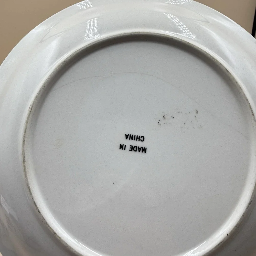 Vintage Pecan Pie Recipe Pie Plate White Ceramic 9